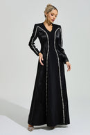 Uxila Black V-Neck Maxi Dress