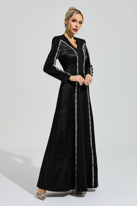 Uxila Black V-Neck Maxi Dress