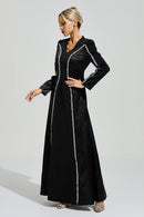 Uxila Black V-Neck Maxi Dress