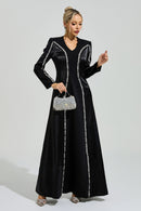 Uxila Black V-Neck Maxi Dress