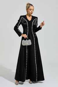 Uxila Black V-Neck Maxi Dress