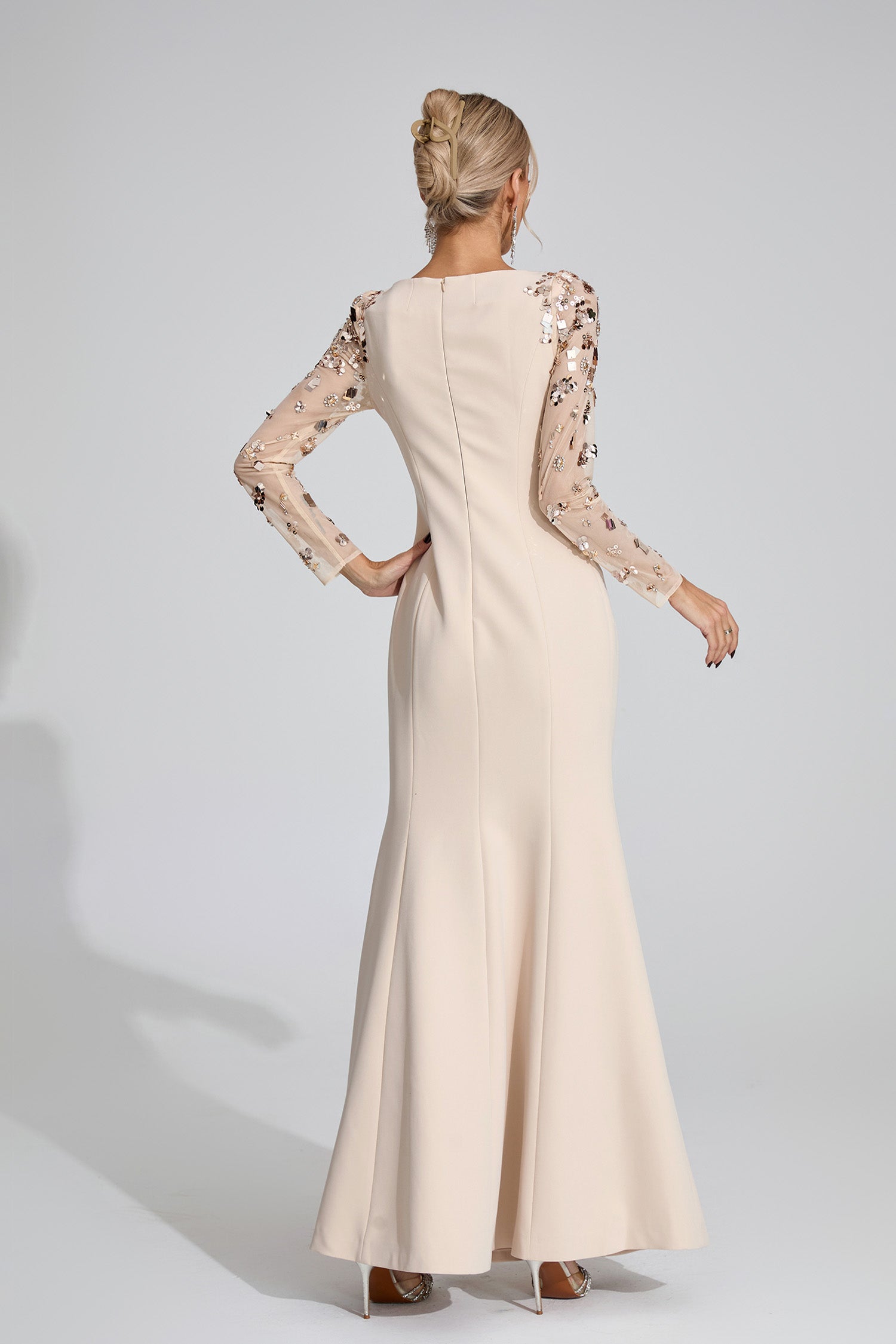 Eivin Diamond Maxi Dress In Apricot