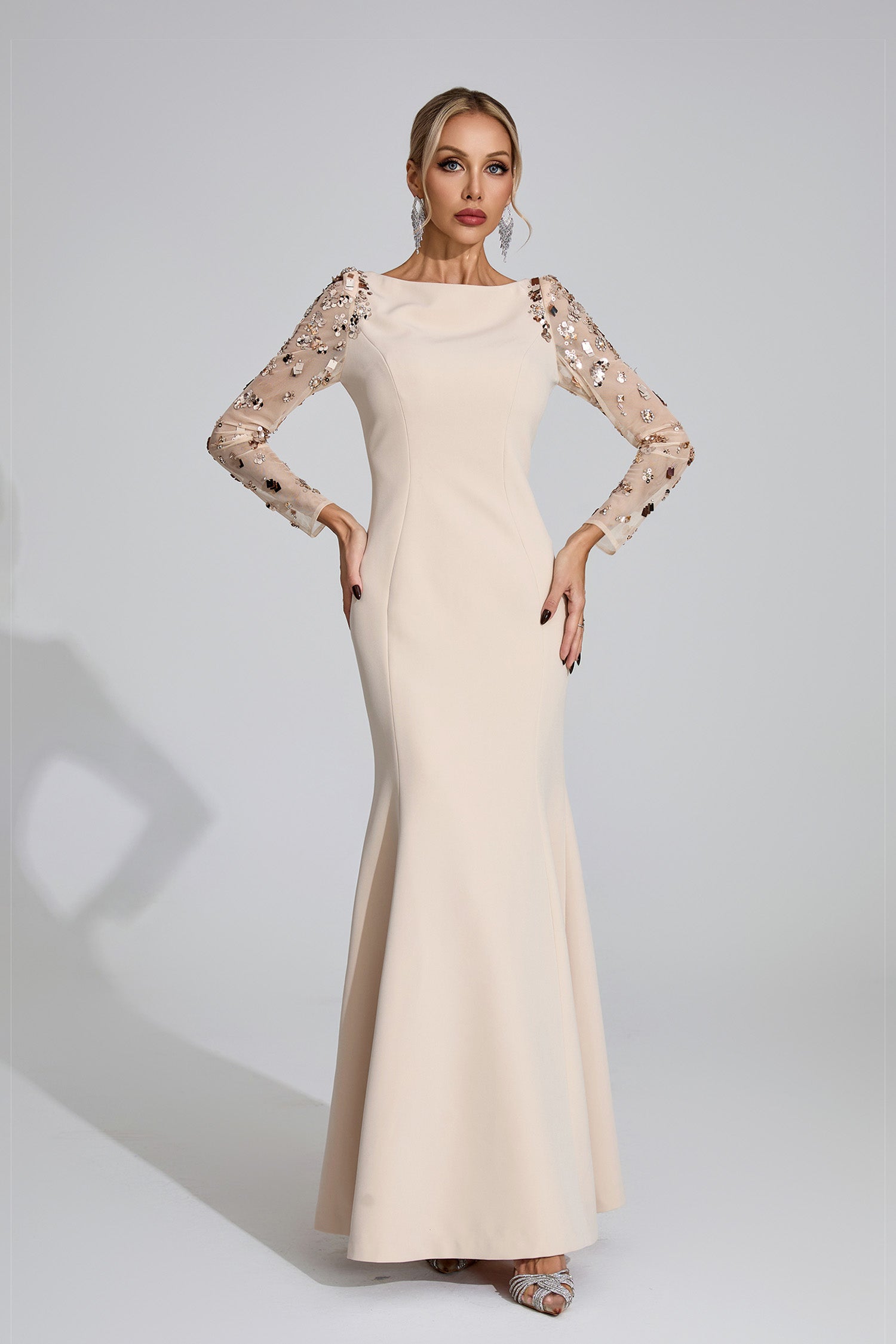 Eivin Diamond Maxi Dress In Apricot