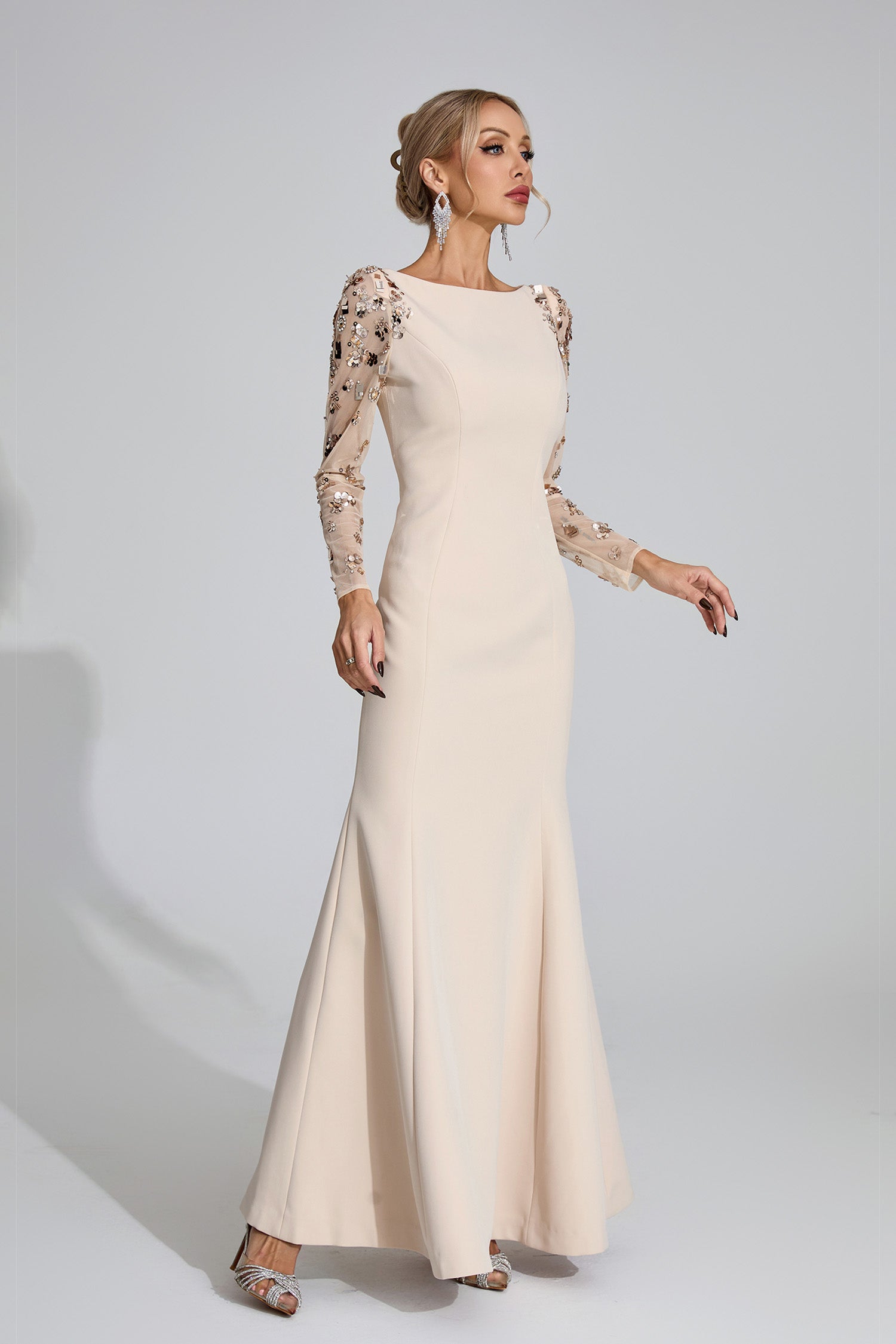 Eivin Diamond Maxi Dress In Apricot