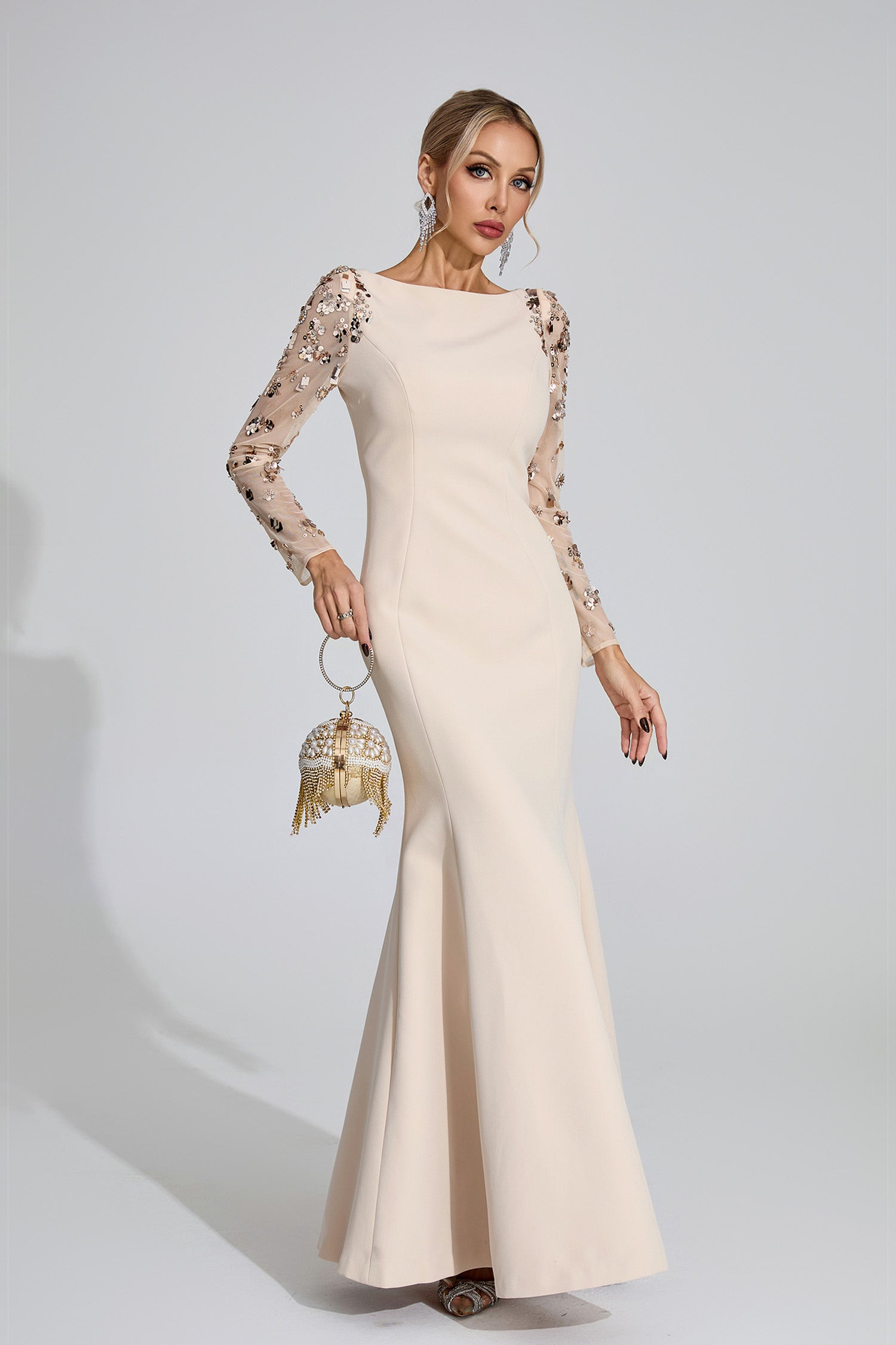 Eivin Diamond Maxi Dress In Apricot