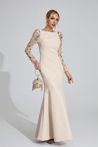 Eivin Diamond Maxi Dress In Apricot