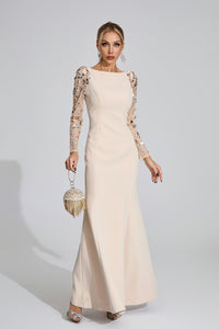 Eivin Diamond Maxi Dress In Apricot