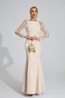 Eivin Diamond Maxi Dress In Apricot