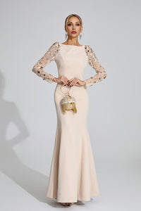 Eivin Diamond Maxi Dress In Apricot