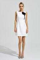 Fuyuko White Sleeveless Mini Dress