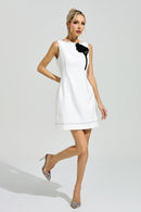 Fuyuko White Sleeveless Mini Dress