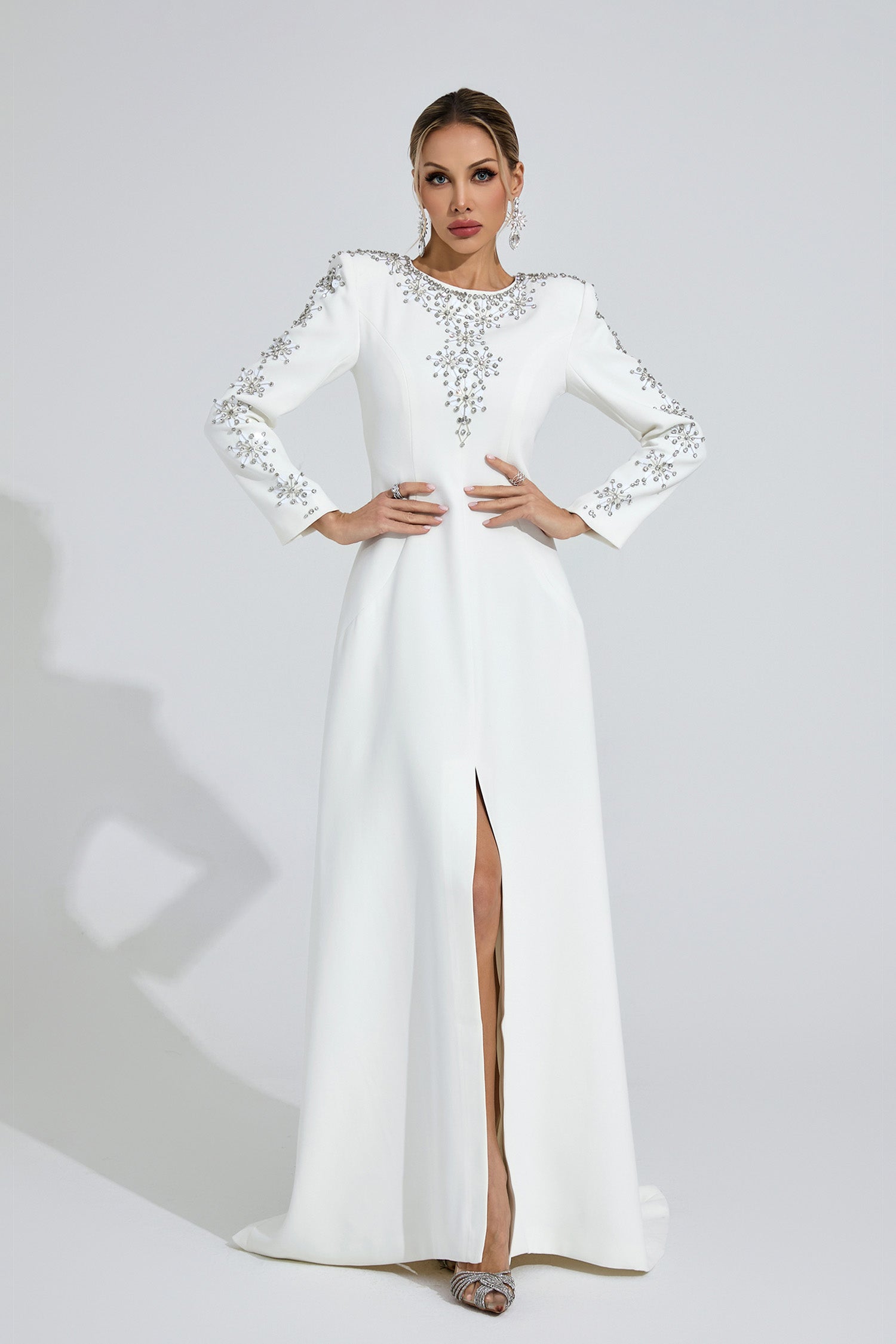 Eilley Diamond Maxi Dress In White
