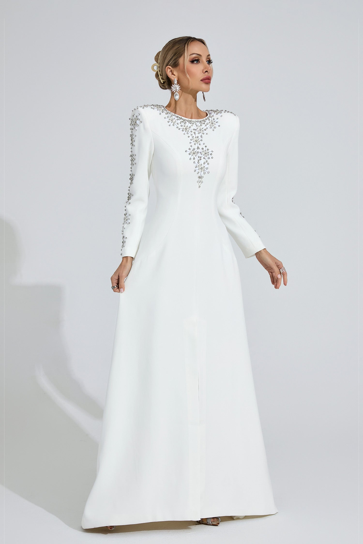 Eilley Diamond Maxi Dress In White