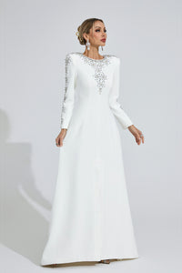 Eilley Diamond Maxi Dress In White