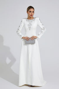 Eilley Diamond Maxi Dress In White