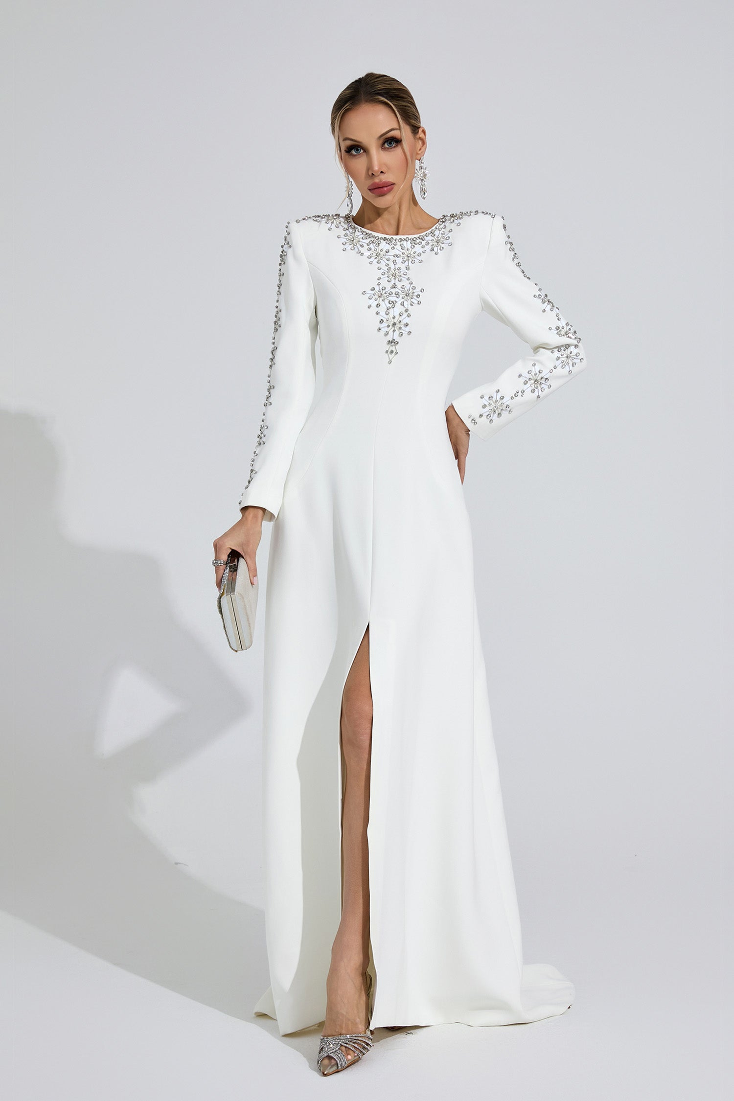 Eilley Diamond Maxi Dress In White