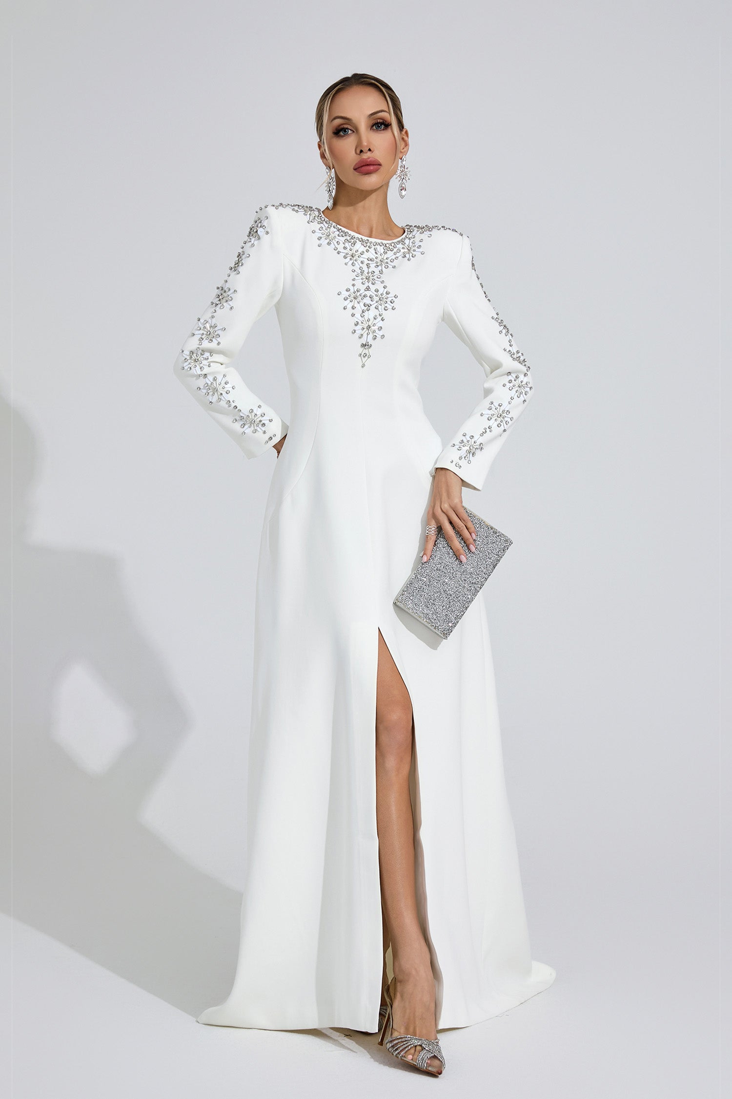 Eilley Diamond Maxi Dress In White