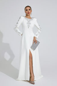 Eilley Diamond Maxi Dress In White