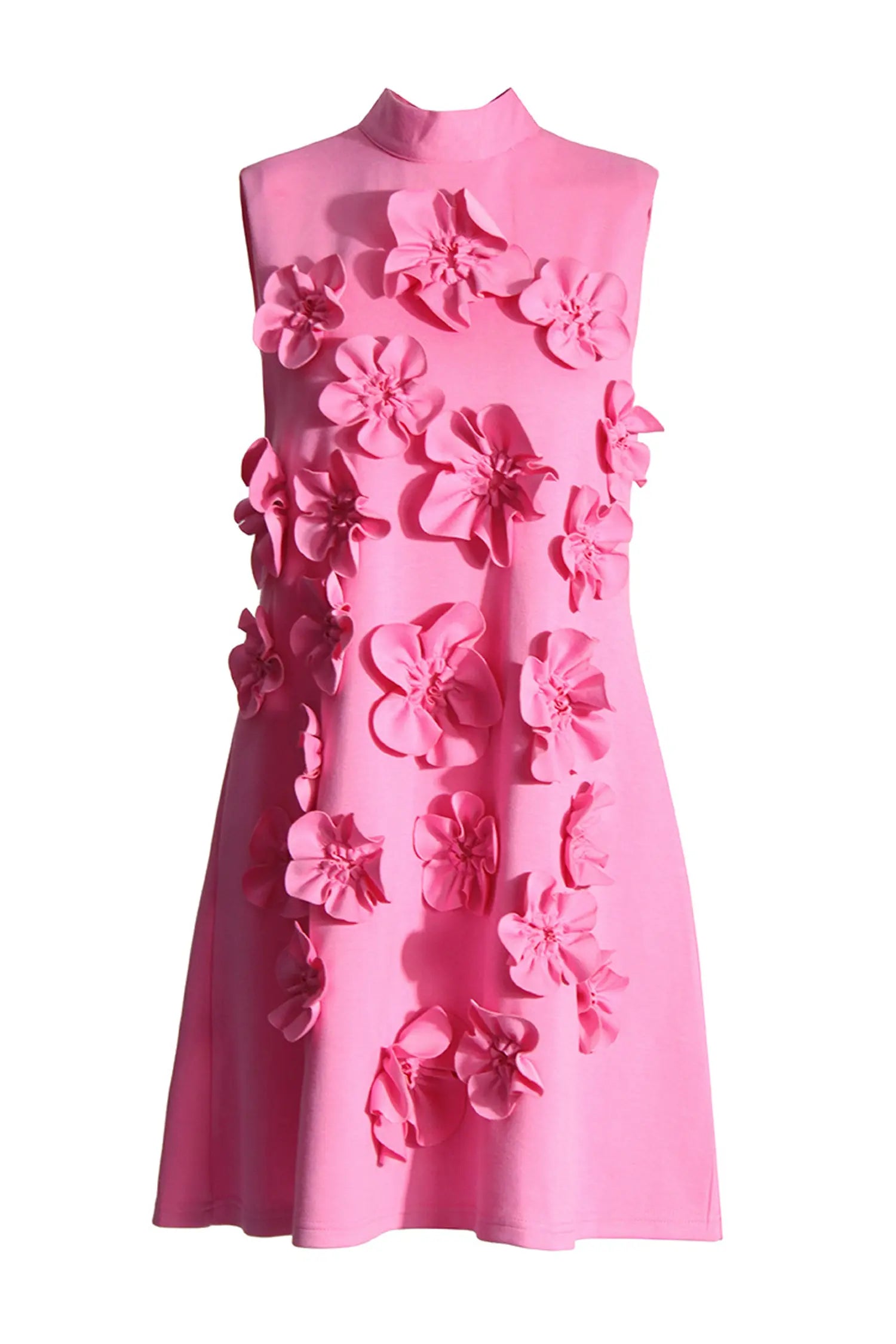 Allaire Rose Flower Mini Dress Rose Red