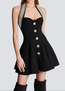 Euran Knit Backless Mini Dress