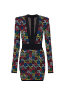 Leonie Multicolor Knit Mini Dress