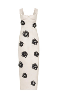 ARELY FLOWER MAXI BANDAGE DRESS-Fashionslee