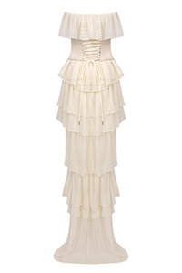 Koper Corseted Chiffon Maxi Dress Two-Piece Set