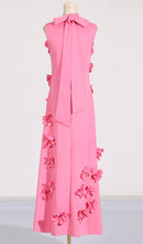 Hank Flower Embellished Maxi Dress In Pink
