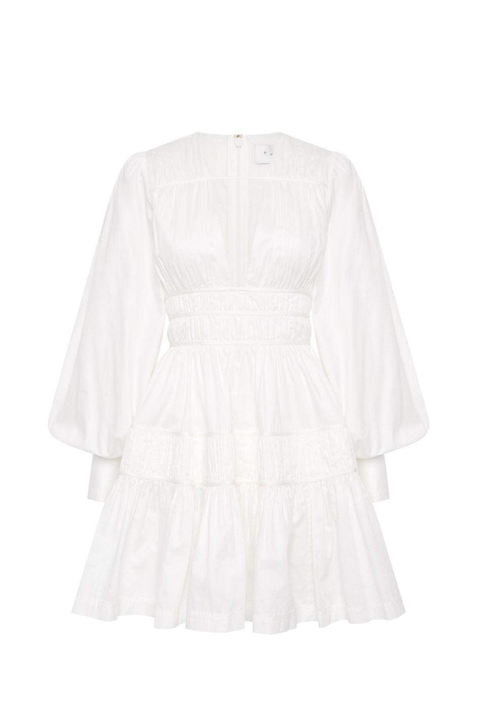 Snorri Ruched Mini Dress In White