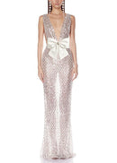 Hemira Bow Detail Sequin Maxi Dress
