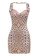 Olena Sleeveless Leopard Mini Dress