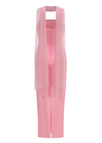 Alvilde Strapless Scarf Maxi Dress In Pink
