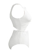 Aquila Ruffle Beach Bikini In White