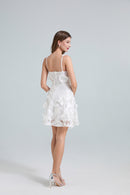 Ruel Sleeveless Flower Embroidered Mini Dress