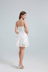 Ruel Sleeveless Flower Embroidered Mini Dress