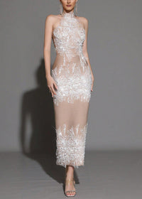 Altessa Pearl Sequin Embellished Midi Dress