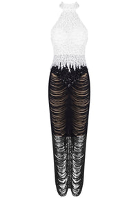 Kourtnie Pearl Sequin Tassel Maxi Dress