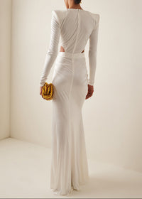 Urania Cutout Crossover Maxi Dress