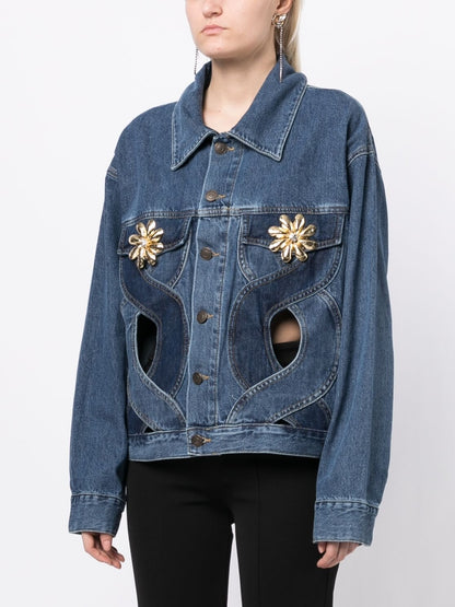 Aether Cutout Heart Denim Jacket