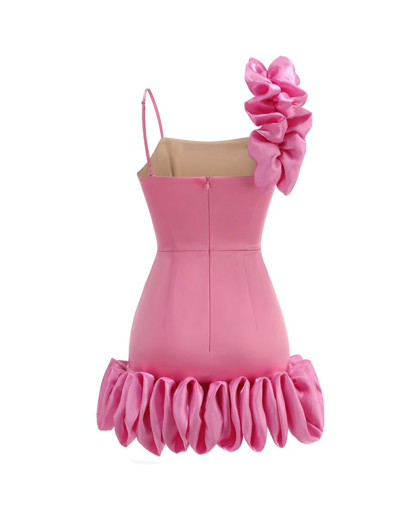 Didier Flower Trim Strap Mini Dress In Pink