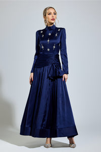 Lennardix Blue Diamond Long Sleeve Dress