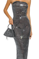 Jayden Diamond Off Shoulder Dress In Black