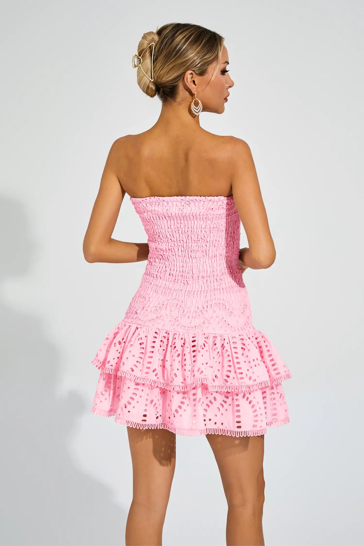 Marceau Ruffle Mini Dress In Pink