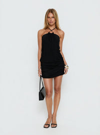 Tyriona Draped Ring Detail Mini Dress
