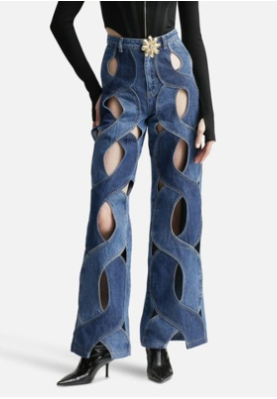 Meryl Cutout Denim Pants