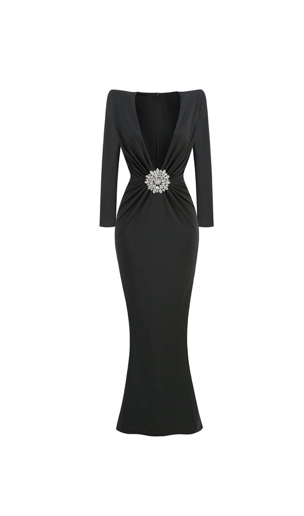 Winnie Floral-Embellished Crêpe Maxi Dress In Black