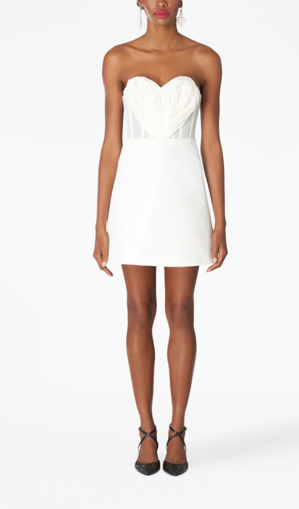 Maura Heart-Motif Bandeau Mini Dress