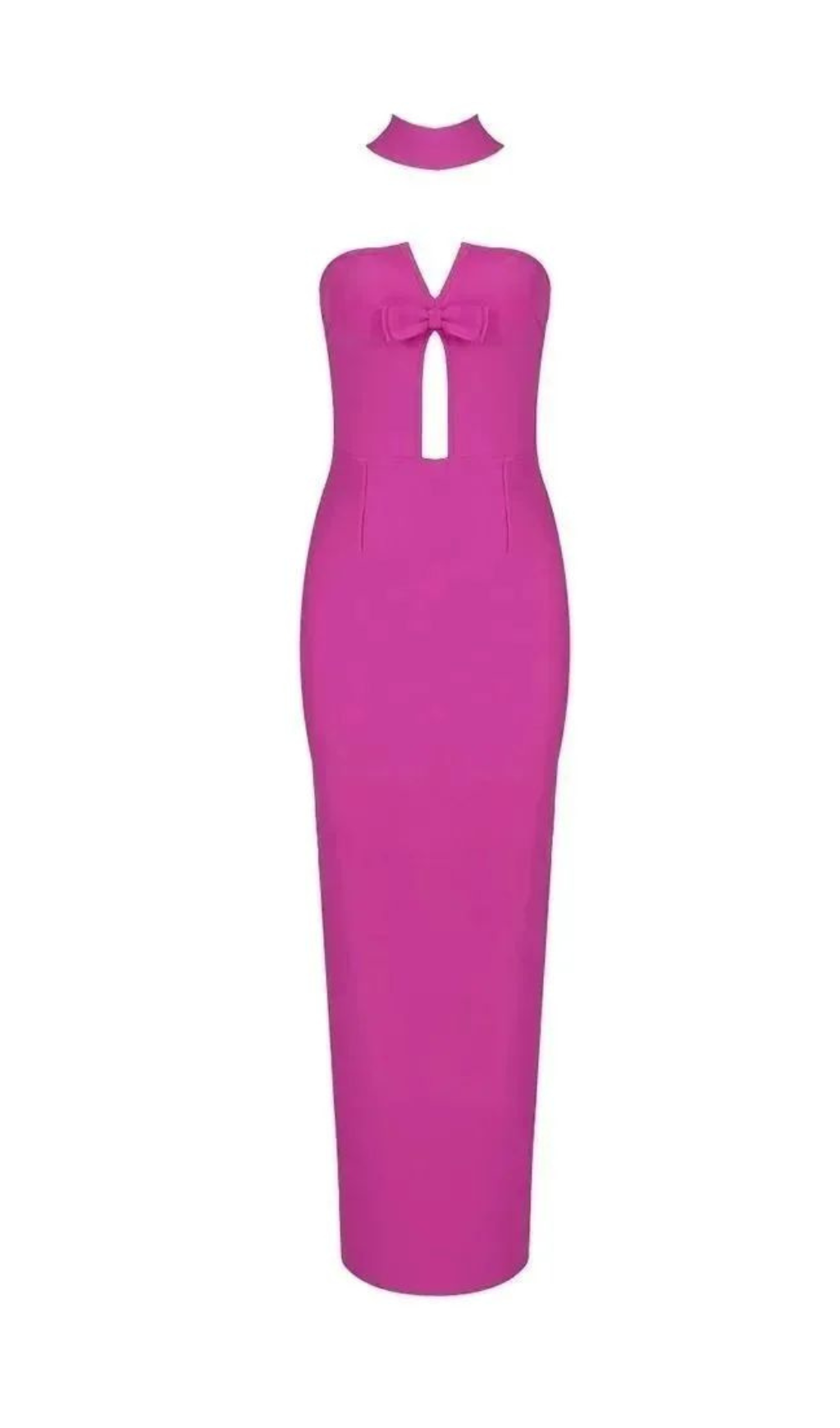 Neal Strapless Cutout Maxi Bandage Dress In Pink