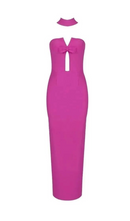 Neal Strapless Cutout Maxi Bandage Dress In Pink
