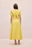 Elizaveta Floral Applique Short Sleeve Top & Skirt Set